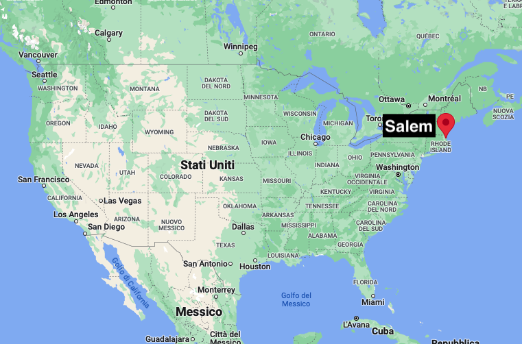 Salem mappa Stati Uniti d'America