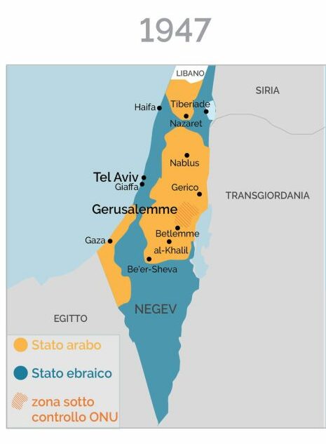 Situazione territoriale israelo-palestinese nel 1947